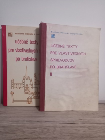 Učebné texty pre vlastivedných sprievodcov po Bratislave