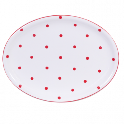 Biely oválny tanier