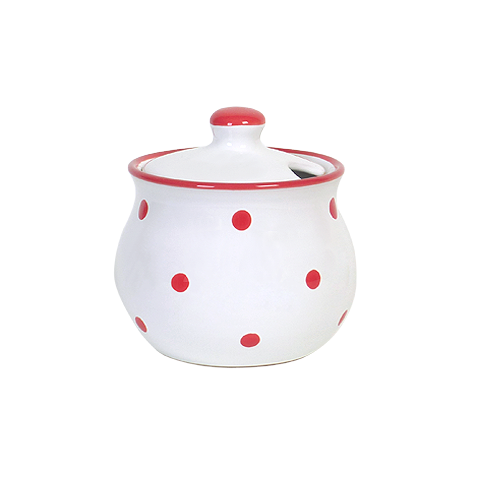 Biela malá nádoba na med/džem/cukor