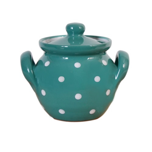 Tyrkysová veľká nádoba na med/džem/cukor