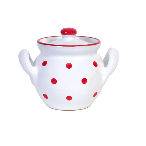 Biela stredná nádoba na med/džem/cukor