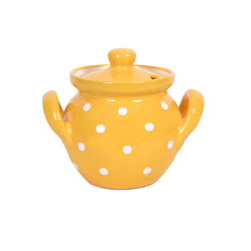 Žltá stredná nádoba na med/džem/cukor