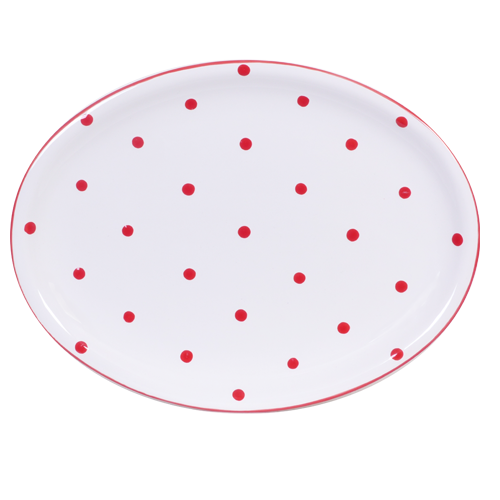 Biely oválny tanier