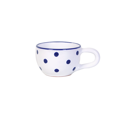 Bielomodrá šálka s podšálkou